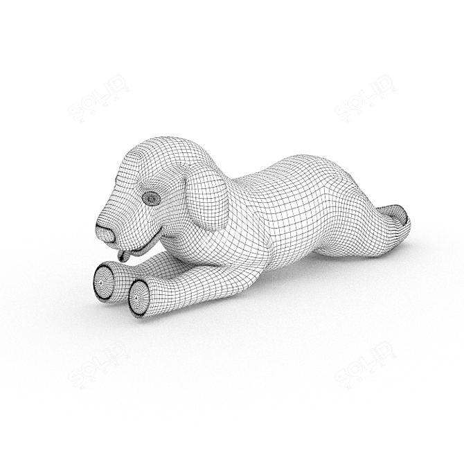 Golden Gosig Plush Toy 3D model image 2