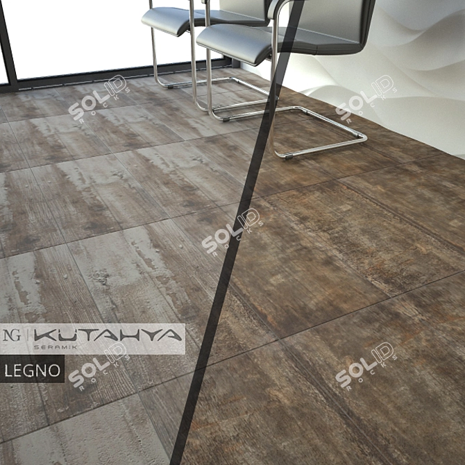 Kutahya Seramik Legno Collection: Elegant and Versatile Flooring 3D model image 1