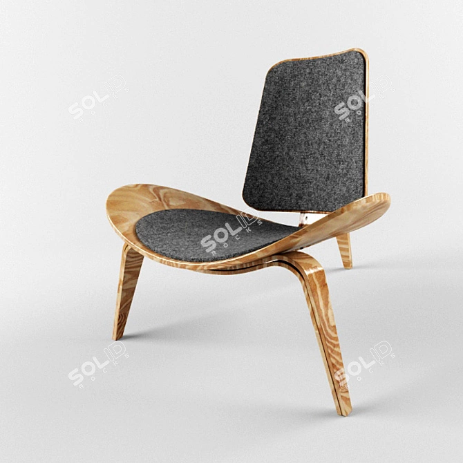 Modern Chic Armchair 3D model image 1