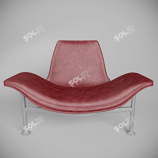 Modern Leather Armchair 3D model image 1