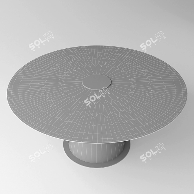 Rustic Mood: Modern Metal & Wood Table 3D model image 3