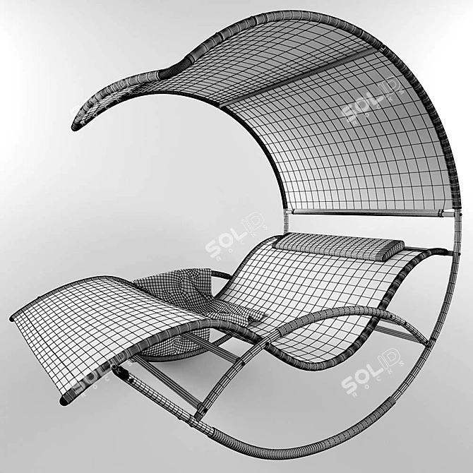 Orbital Double Rocking Chaise Lounge 3D model image 2
