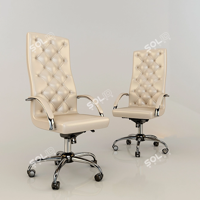Stylish Patterned Office Chair 3D model image 1
