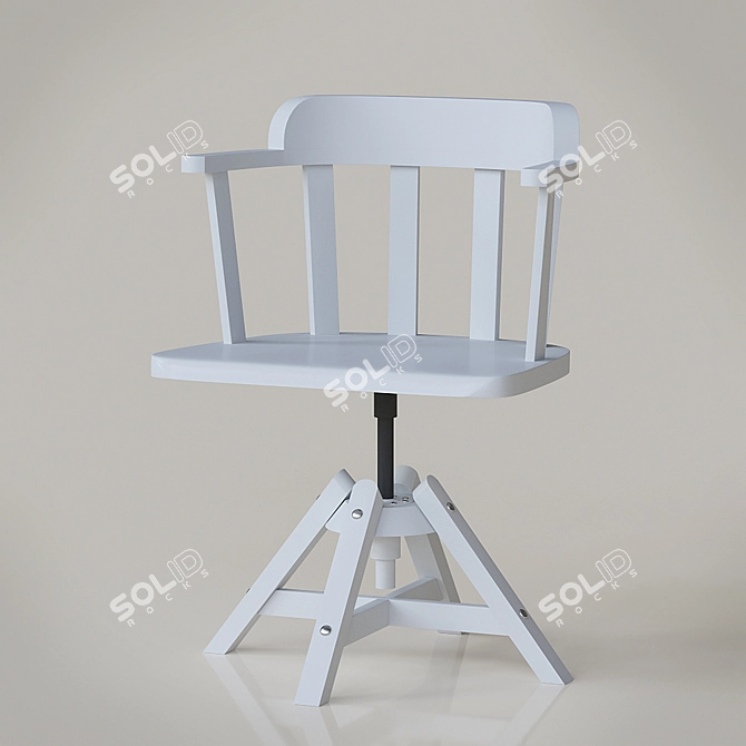 Feodor IKEA: Compact, Adjustable Height Chair 3D model image 1