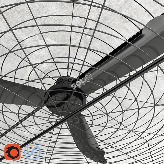 Corona Render Ceiling Fan 3D model image 2