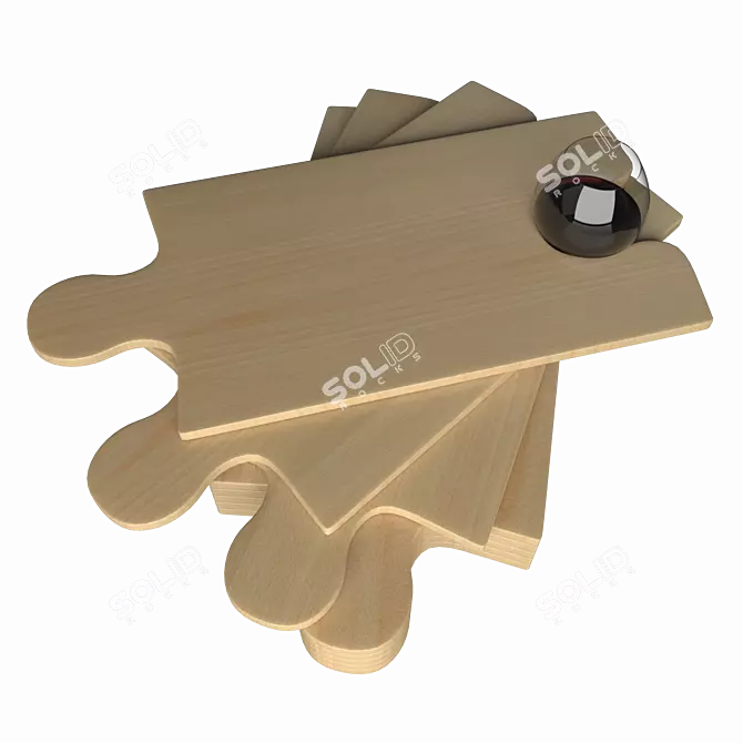 Unique Puzzle Board by OOOMS 3D model image 1