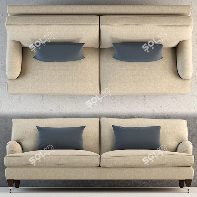 Elegant Daisy Sofa 3D model image 1