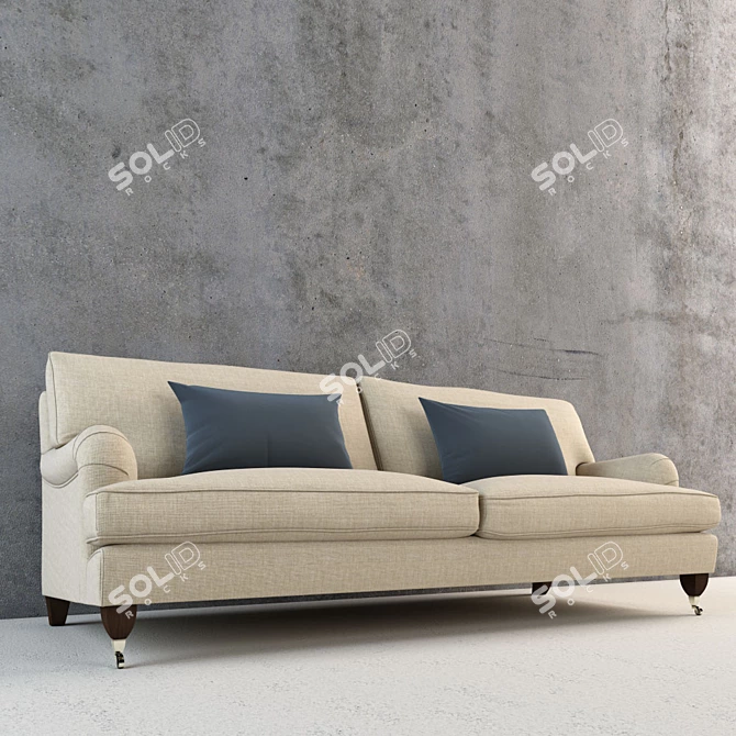 Elegant Daisy Sofa 3D model image 2