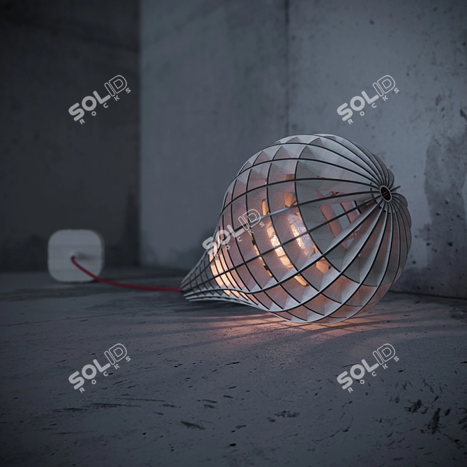 Geometric Pear Ceiling Light 3D model image 3