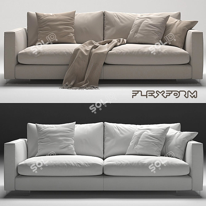 Flexform Magnum: Sleek and Spacious Sofa 3D model image 1