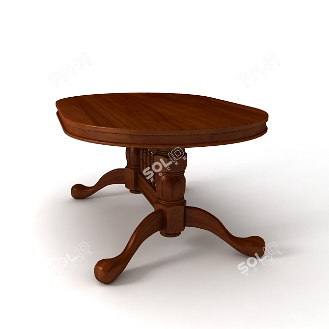 "Malaysia" Dining Table - Elegant and Spacious 3D model image 3