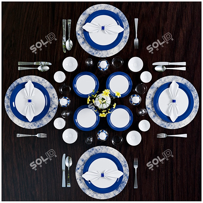 Elegant 3D Max Tableware 3D model image 2