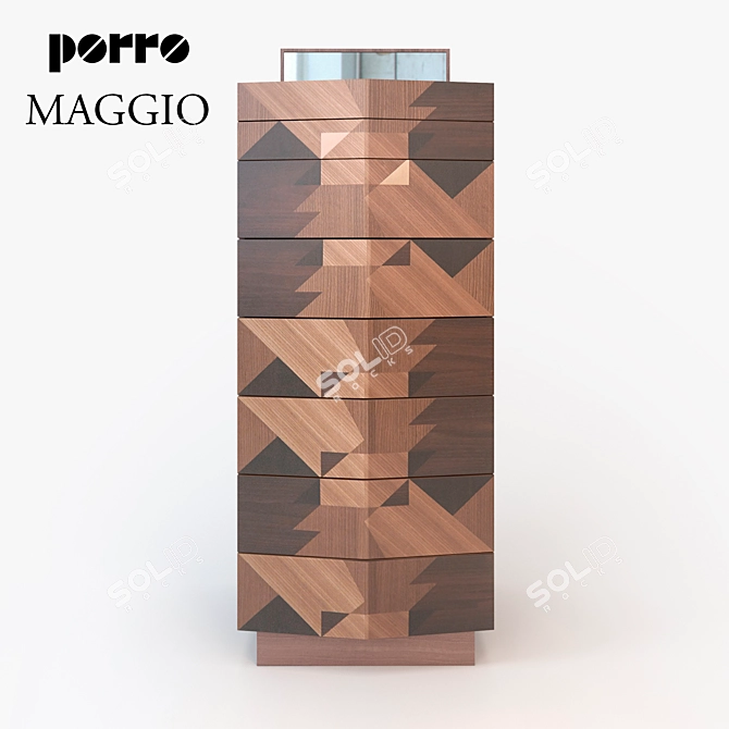 Porro Maggio Wardrobe-Chic and Convenient 3D model image 1