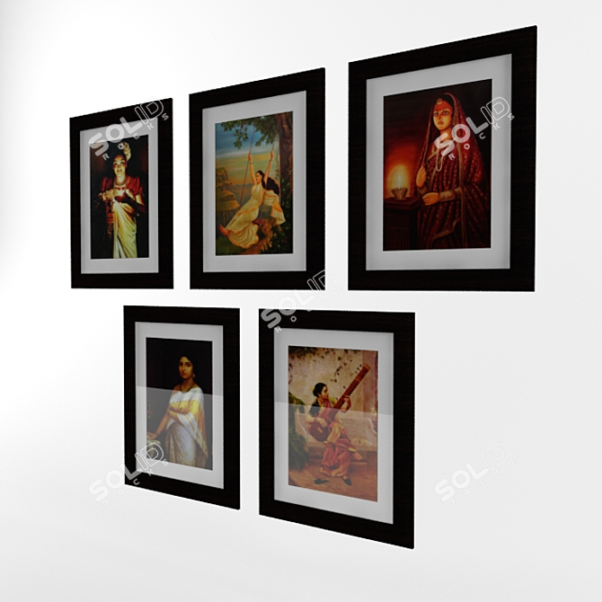 Raja Ravi Varma Art Collection 3D model image 1