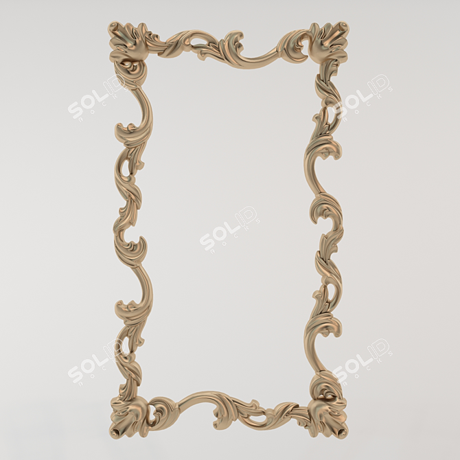 Elegant Stucco Frame 3D model image 1