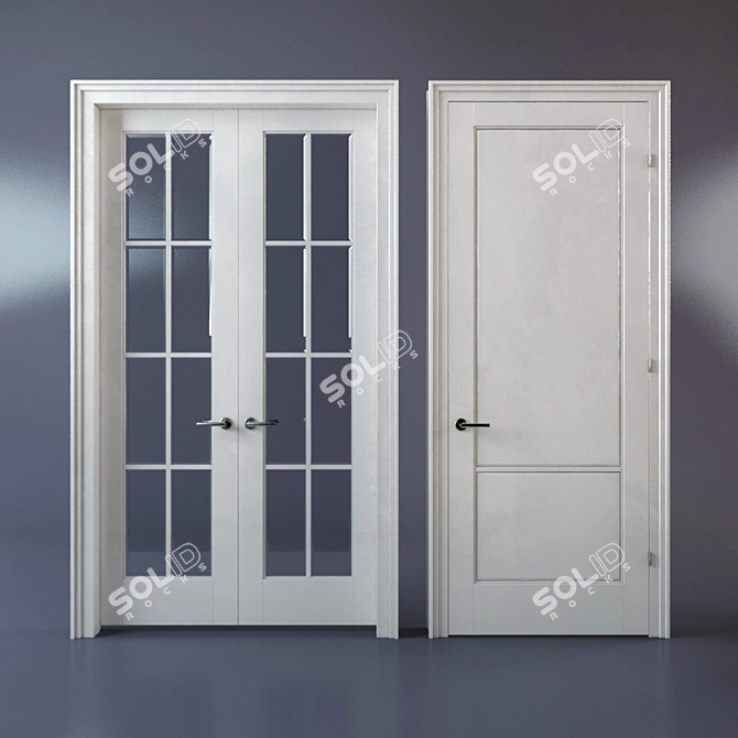 Neoclassic Doors: Elegant and Exclusive 3D model image 1