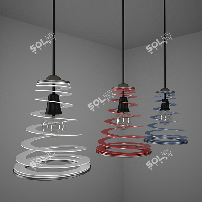 Modern Handcrafted Lamp 3D model image 1