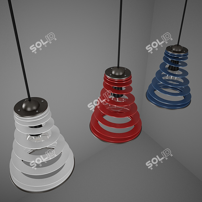 Modern Handcrafted Lamp 3D model image 2