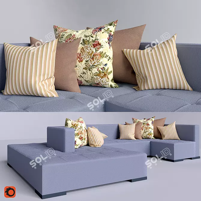 Corona-Ready Sofa 3D model image 1