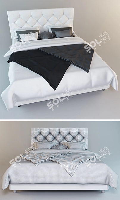 Marlena Lift-Up Double Bed 3D model image 2