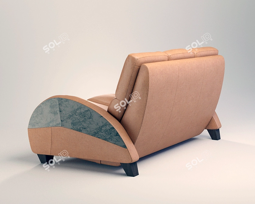 Modern Sofa: Textures and materials included. 3D model image 2