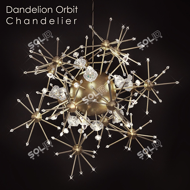 Dandelion Dream Chandelier 3D model image 1