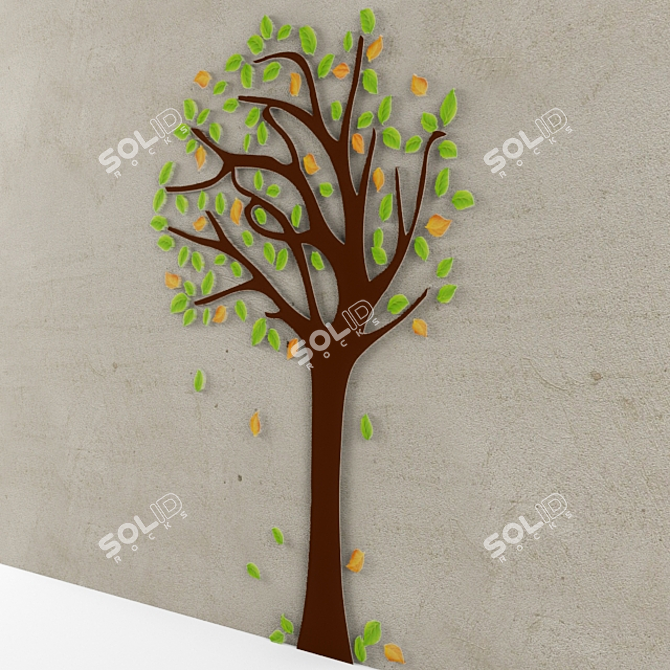 Whimsical Tree 3D Wall Art 3D model image 2