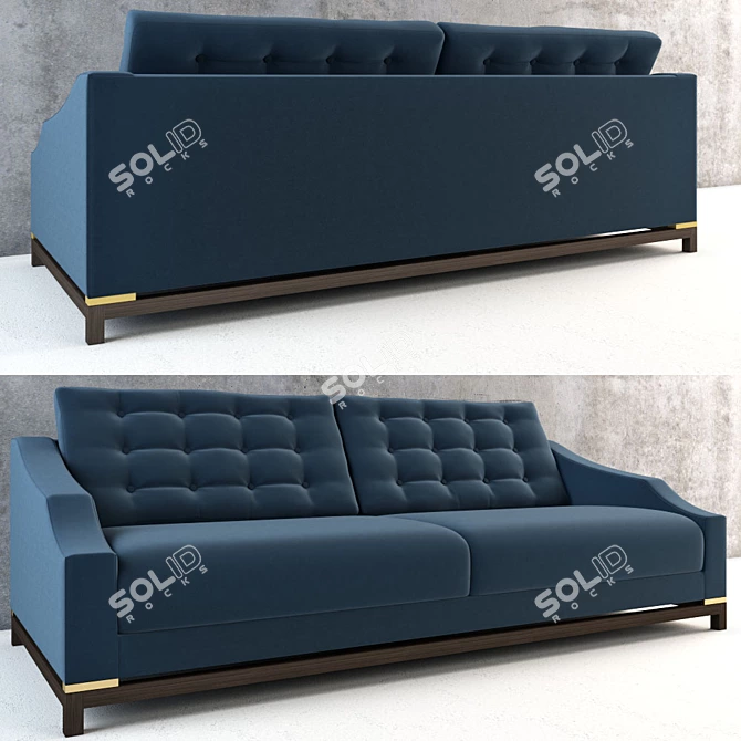 Elegant Malva Sofa: Perfect Blend of Comfort and Style 3D model image 1