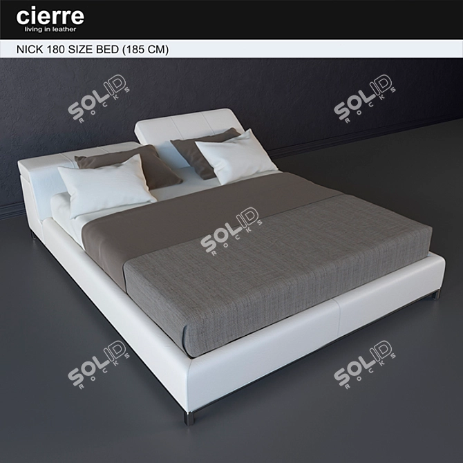 Elevating Headboard Bed 3D model image 1