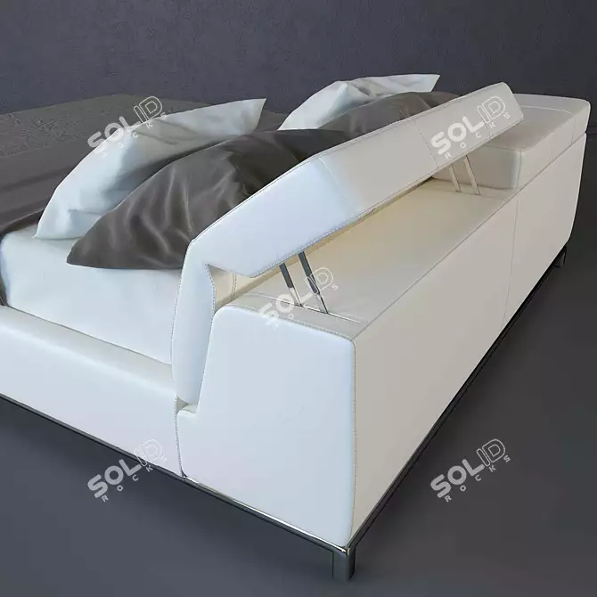 Elevating Headboard Bed 3D model image 2