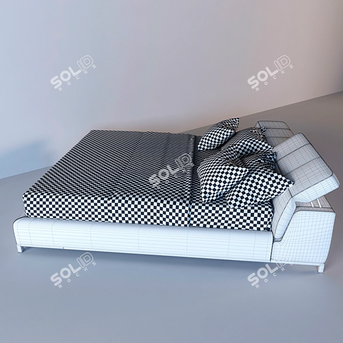 Elevating Headboard Bed 3D model image 3