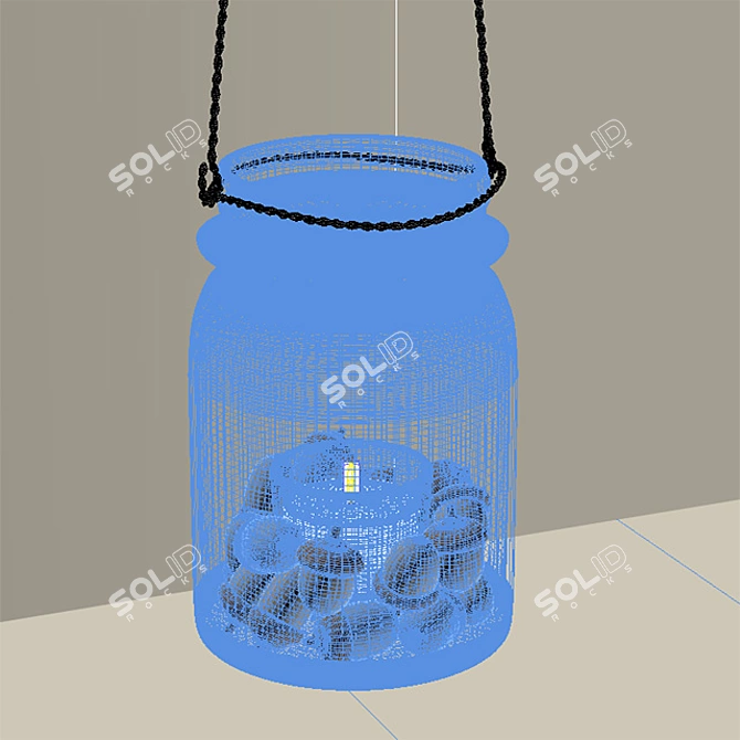 Acorn Jar Candle: Rustic Decor 3D model image 3