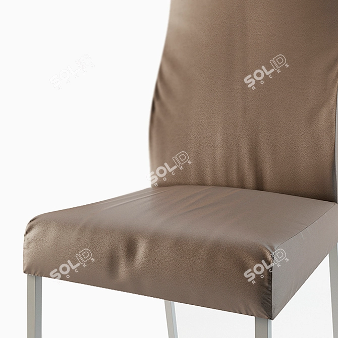 Genuine Leather Iva Dining Chair 3D model image 3