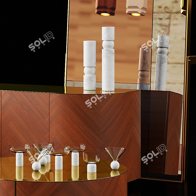 Luxury Furnishings Set by Lee Broom and Ecart 3D model image 2