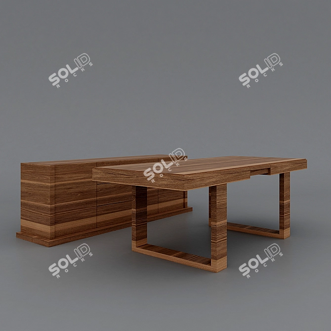 Opiom Table & Console Set 3D model image 1