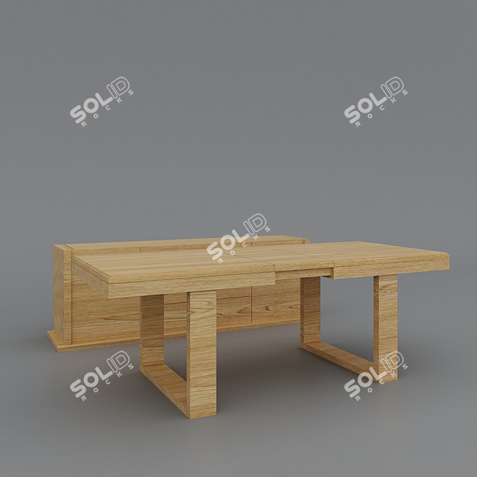 Opiom Table & Console Set 3D model image 2