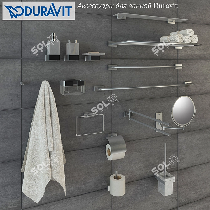 Durovit Karree: Brilliant Bathroom Collection 3D model image 1
