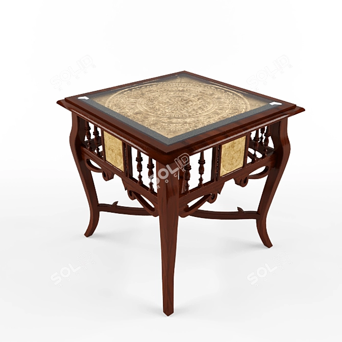 Elegant Classical Center Table 3D model image 1