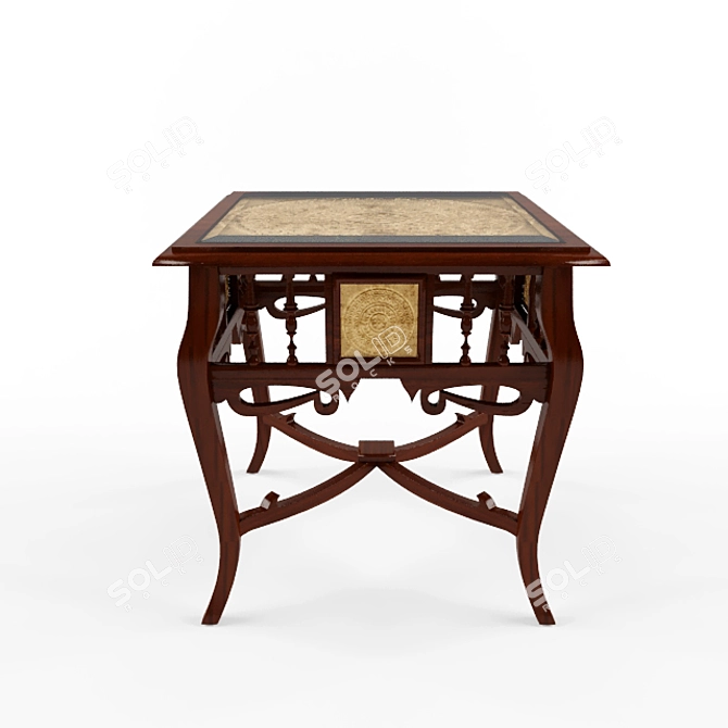 Elegant Classical Center Table 3D model image 2