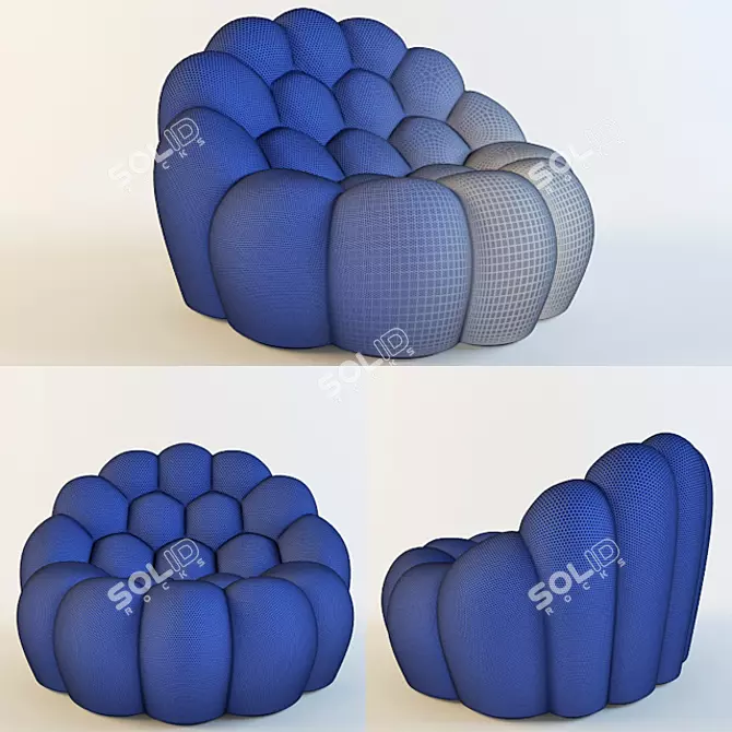 Modern Bubble Armchair by Rochebobois 3D model image 1