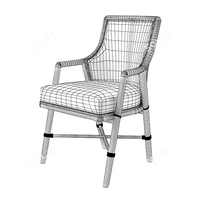 Elegant Passage Armchair by Laura Kirar 3D model image 3