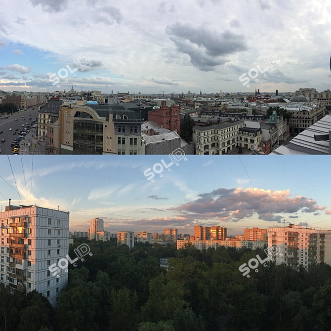  "Magnificent Moscow: A Panoramic View 3D model image 1