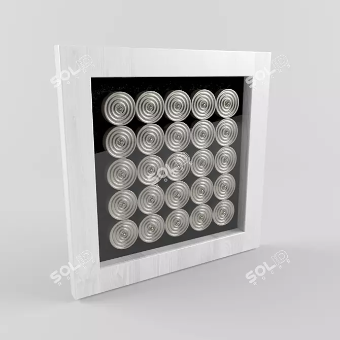 Modern Wall Art Panel 3D model image 1