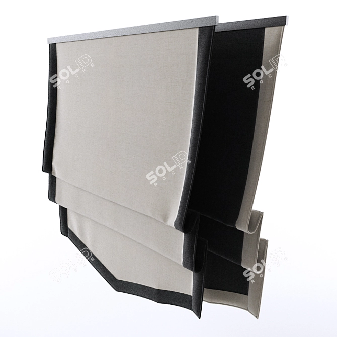 Elegant Roman Shades 3D model image 1