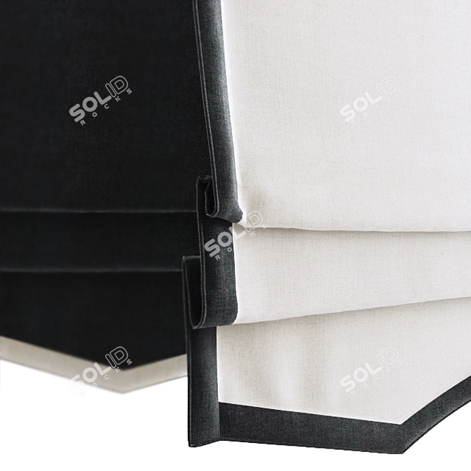 Elegant Roman Shades 3D model image 3