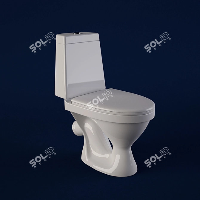 Santeri Prime: High-Poly Luxury Toilet 3D model image 1