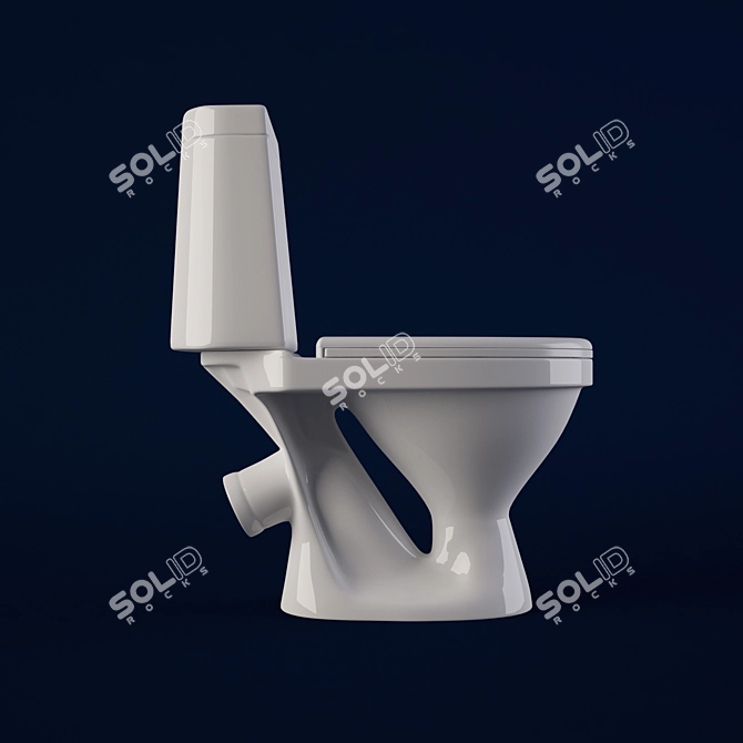 Santeri Prime: High-Poly Luxury Toilet 3D model image 2