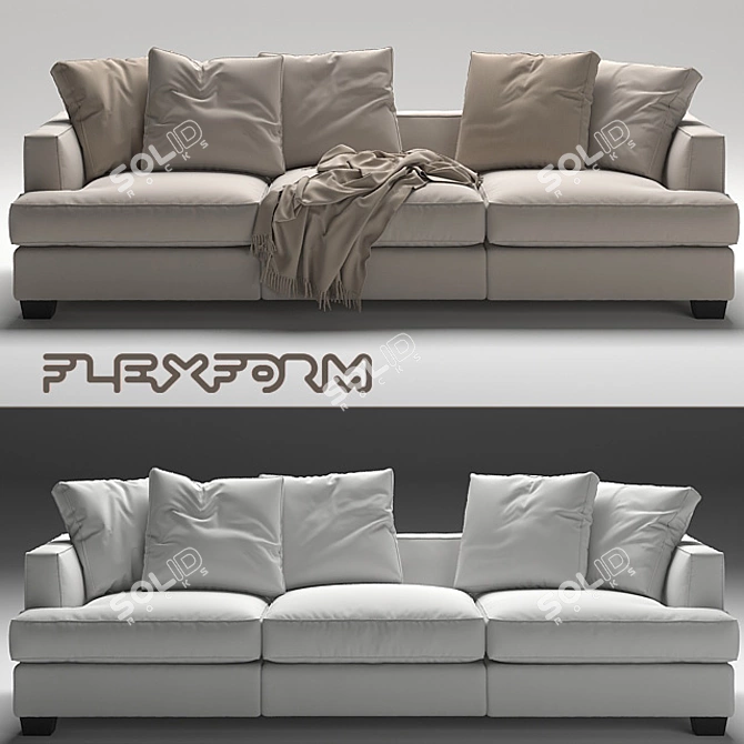 Elegant and Versatile Eros Sofa 3D model image 1