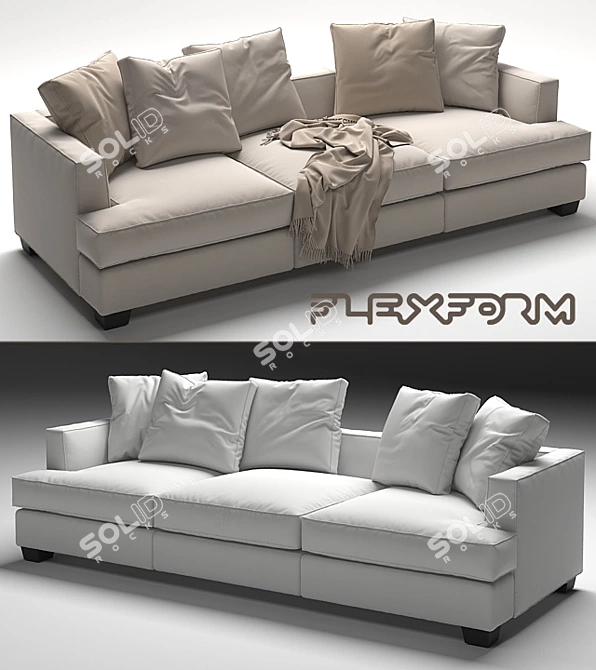 Elegant and Versatile Eros Sofa 3D model image 2