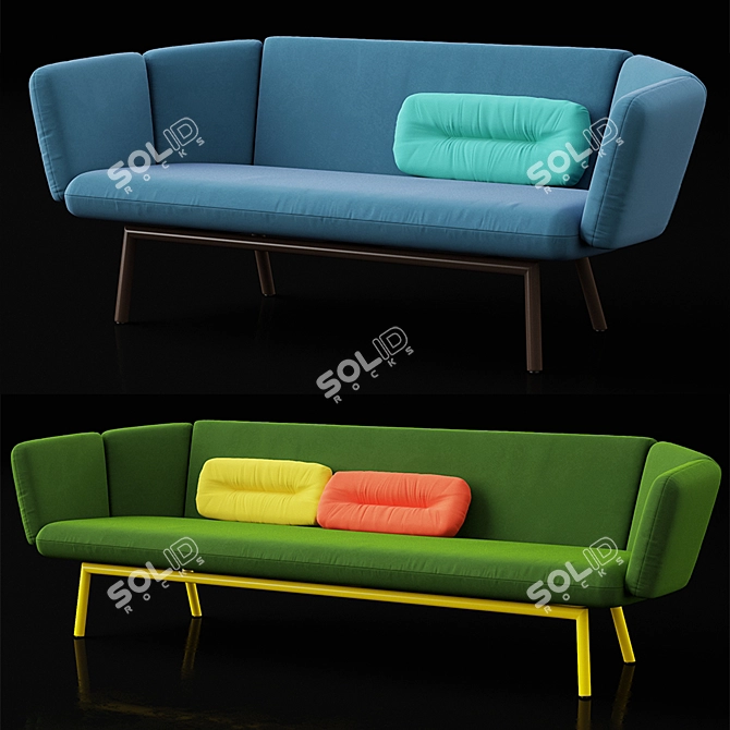 Bras Sofa Set: Elegant and Versatile 3D model image 1